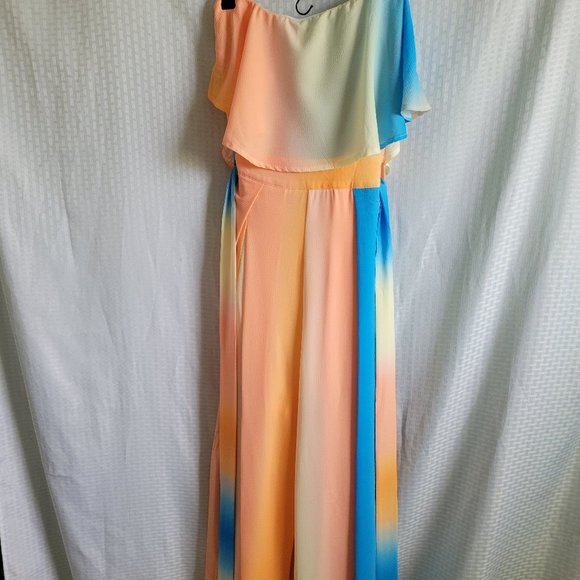 Fashion Nova Jumpsuit, Color: Orange, Blue, Yellow, Size 2X - Picture 5 of 11